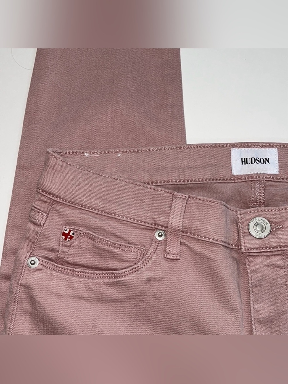 HUDSON Jeans Krista Super Skinny Jeans Low Waist Pant Dusty Pink Sz 6 28 Y2K
